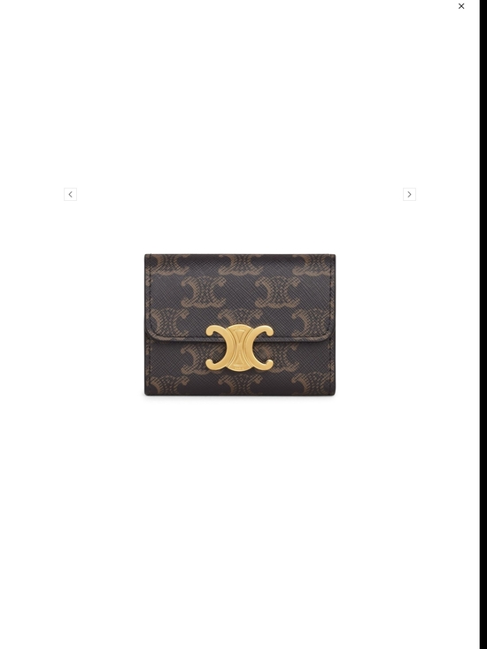 Celine Handbags - Celine Brown Monogram Wallet with Gold Triomphe Clasp